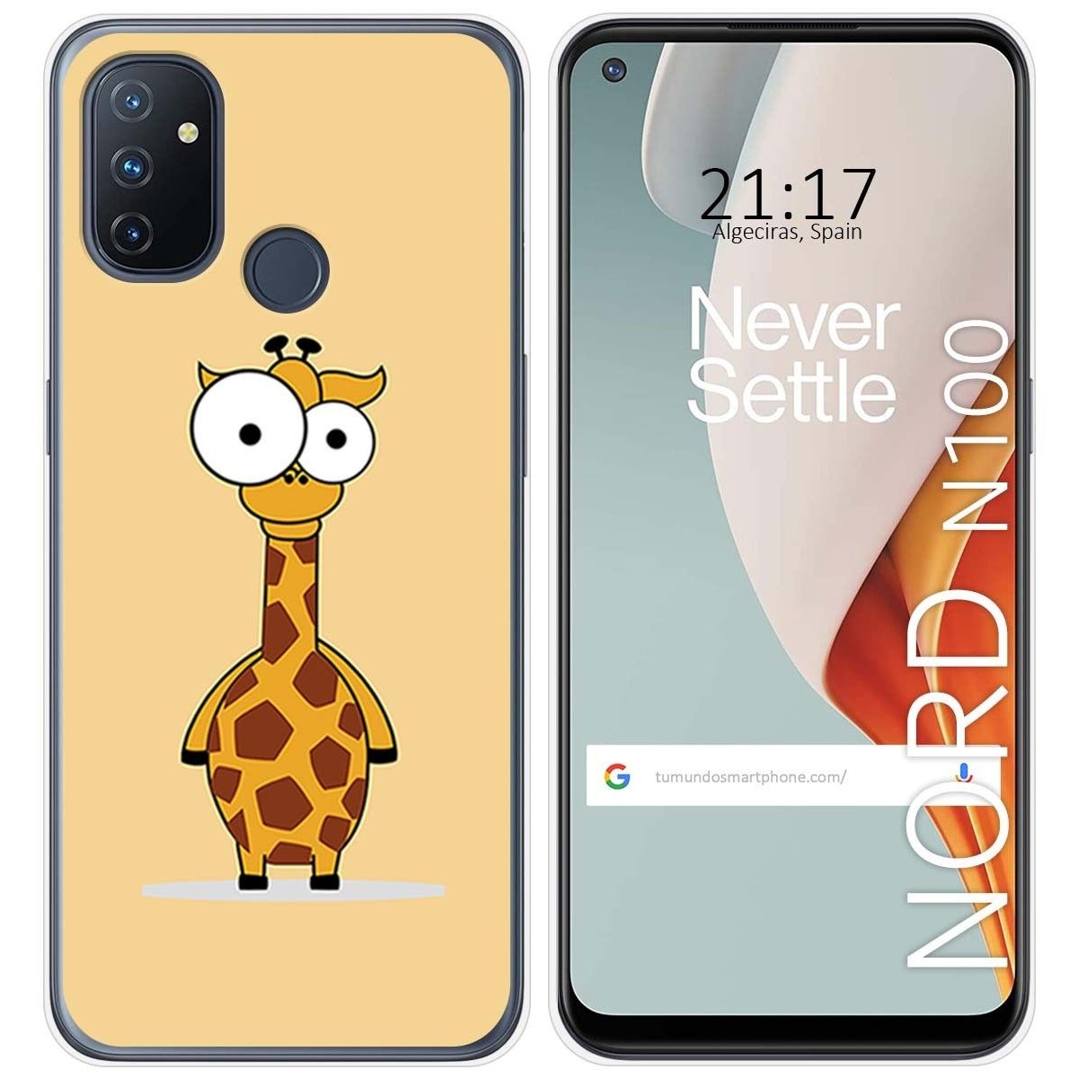 Funda Gel Tpu para Oneplus Nord N100 diseño Jirafa Dibujos