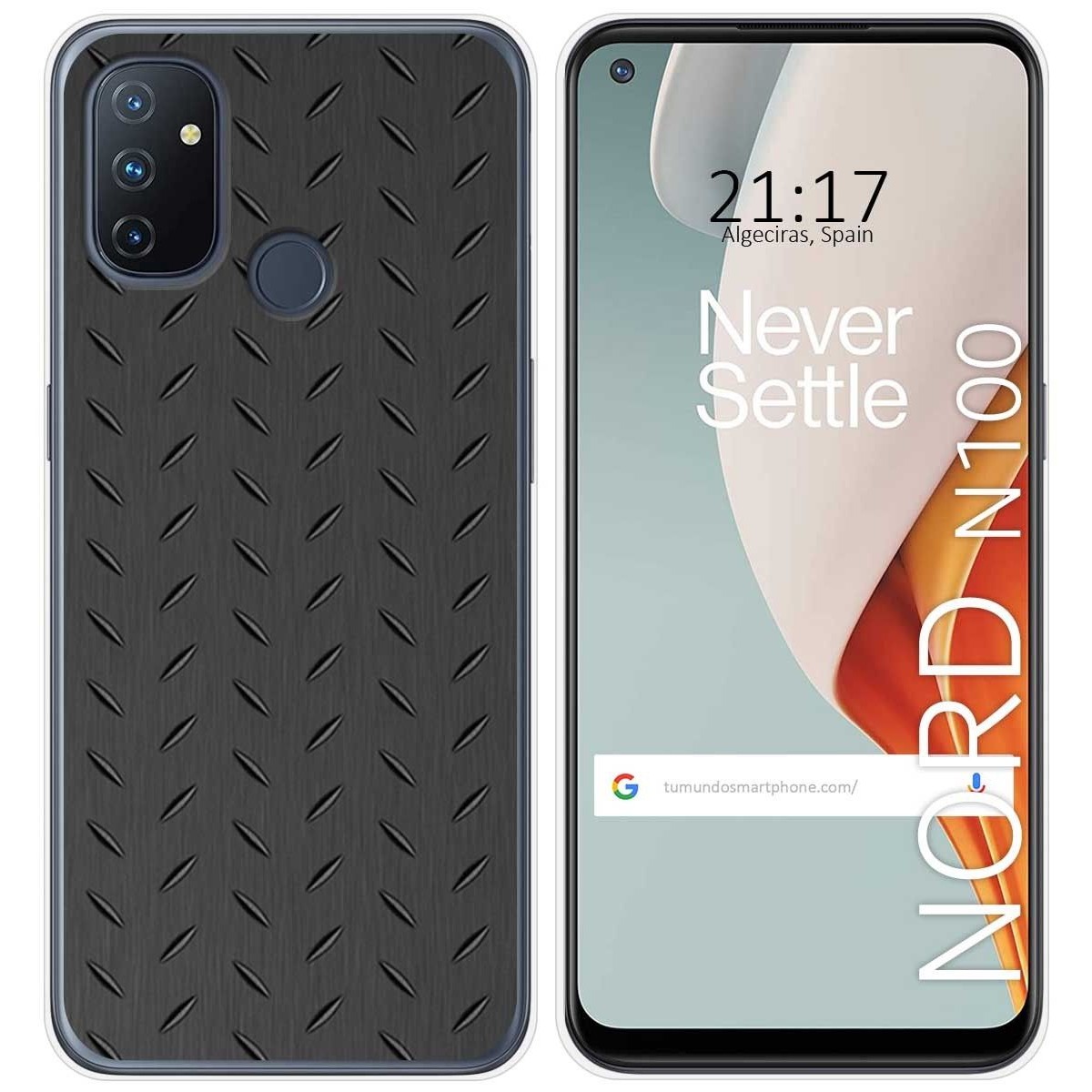 Funda Gel Tpu para Oneplus Nord N100 diseño Metal Dibujos