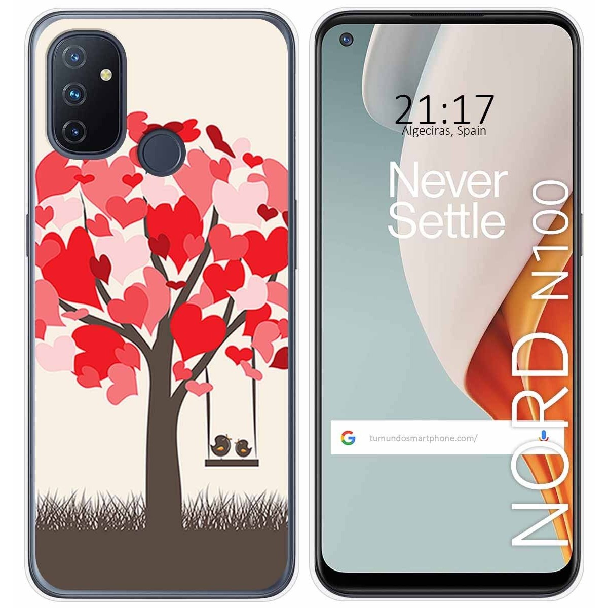 Funda Gel Tpu para Oneplus Nord N100 diseño Pajaritos Dibujos