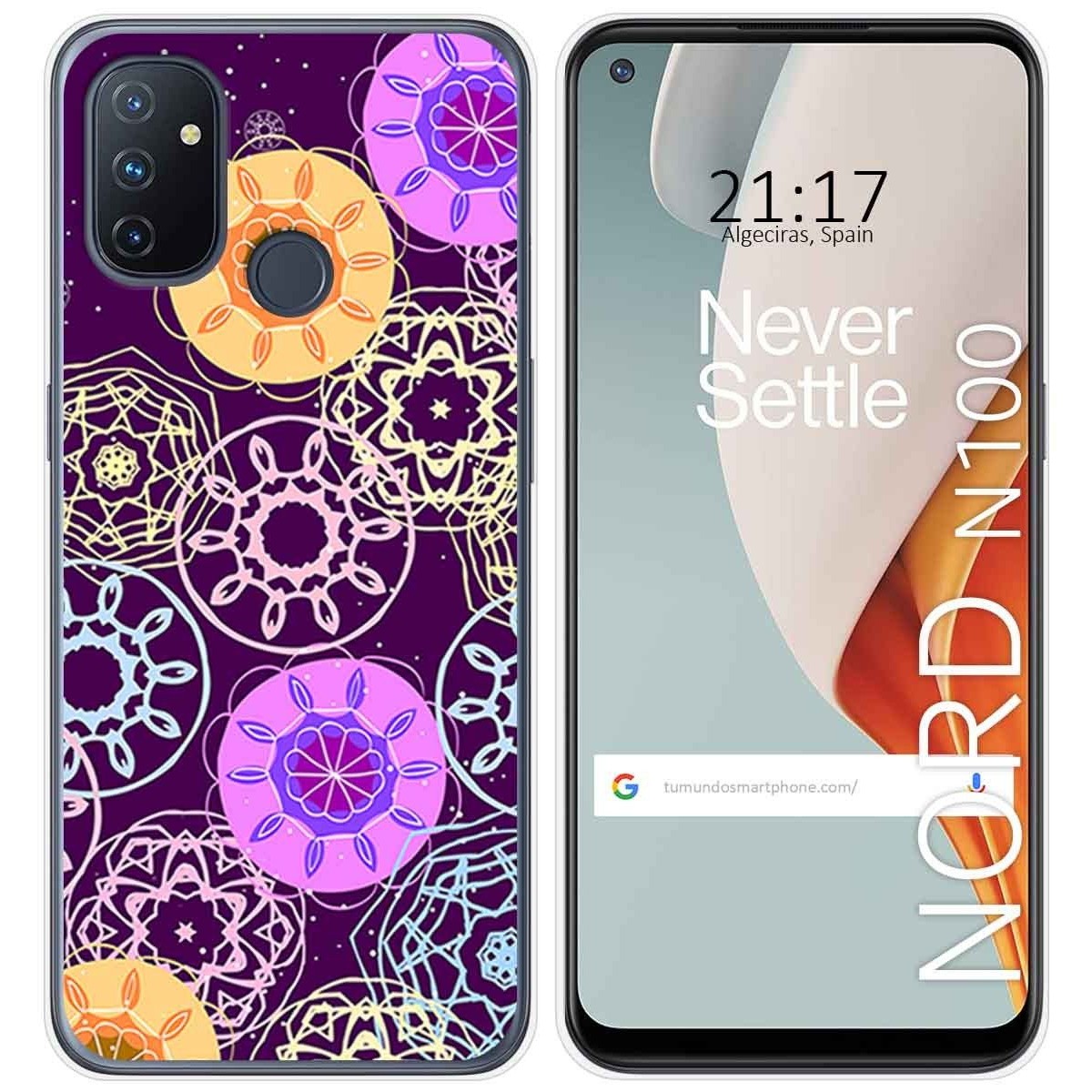 Funda Gel Tpu para Oneplus Nord N100 diseño Radial Dibujos