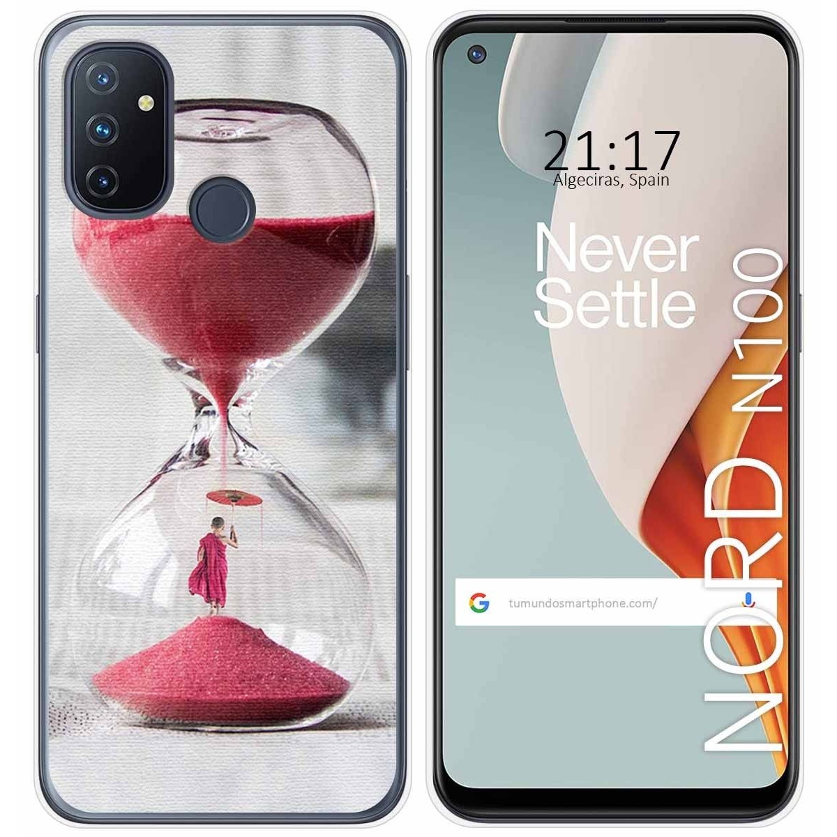 Funda Gel Tpu para Oneplus Nord N100 diseño Reloj Dibujos