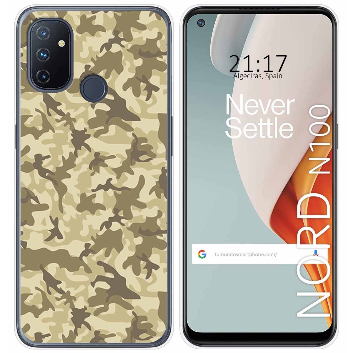 Funda Gel Tpu para Oneplus Nord N100 diseño Sand Camuflaje Dibujos