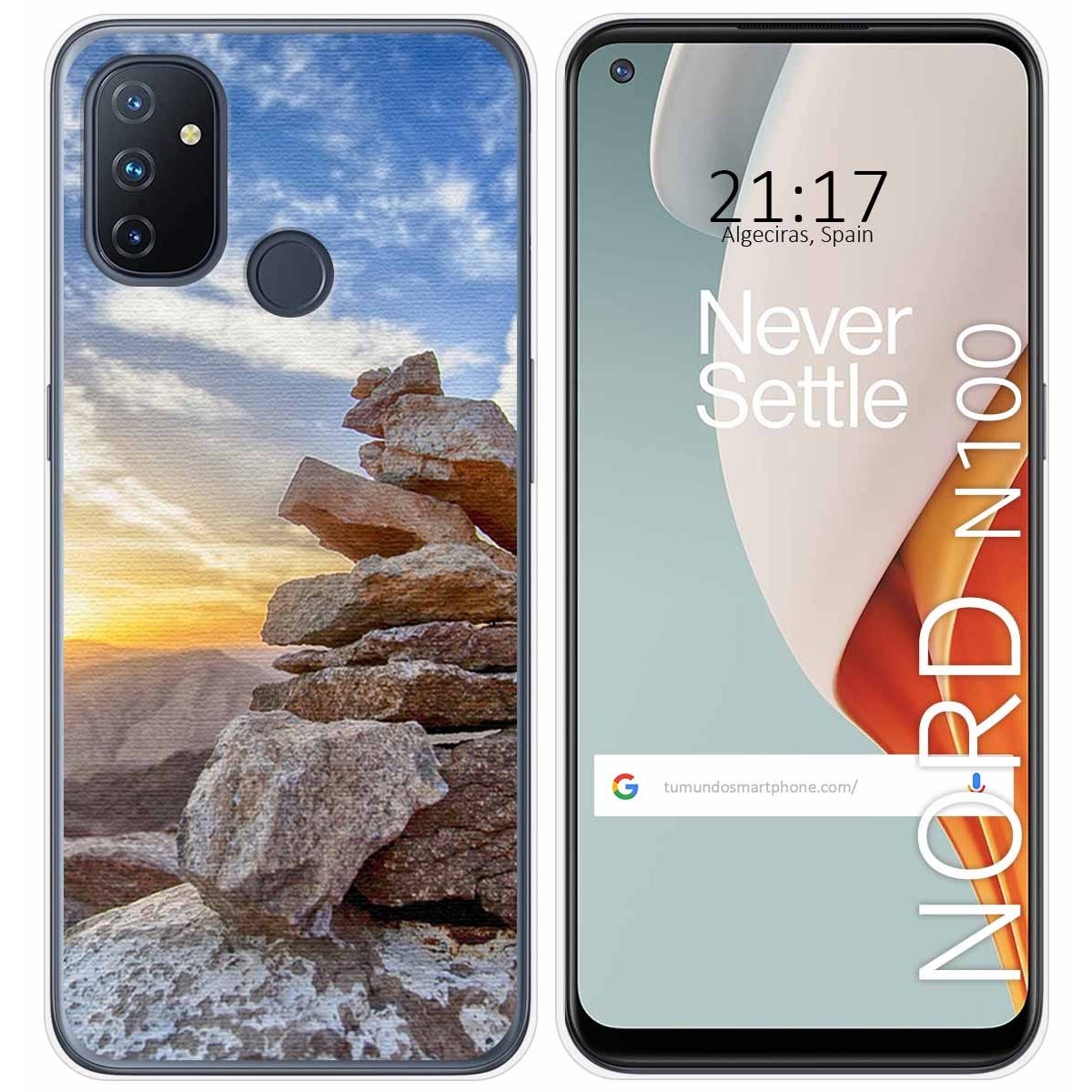 Funda Gel Tpu para Oneplus Nord N100 diseño Sunset Dibujos