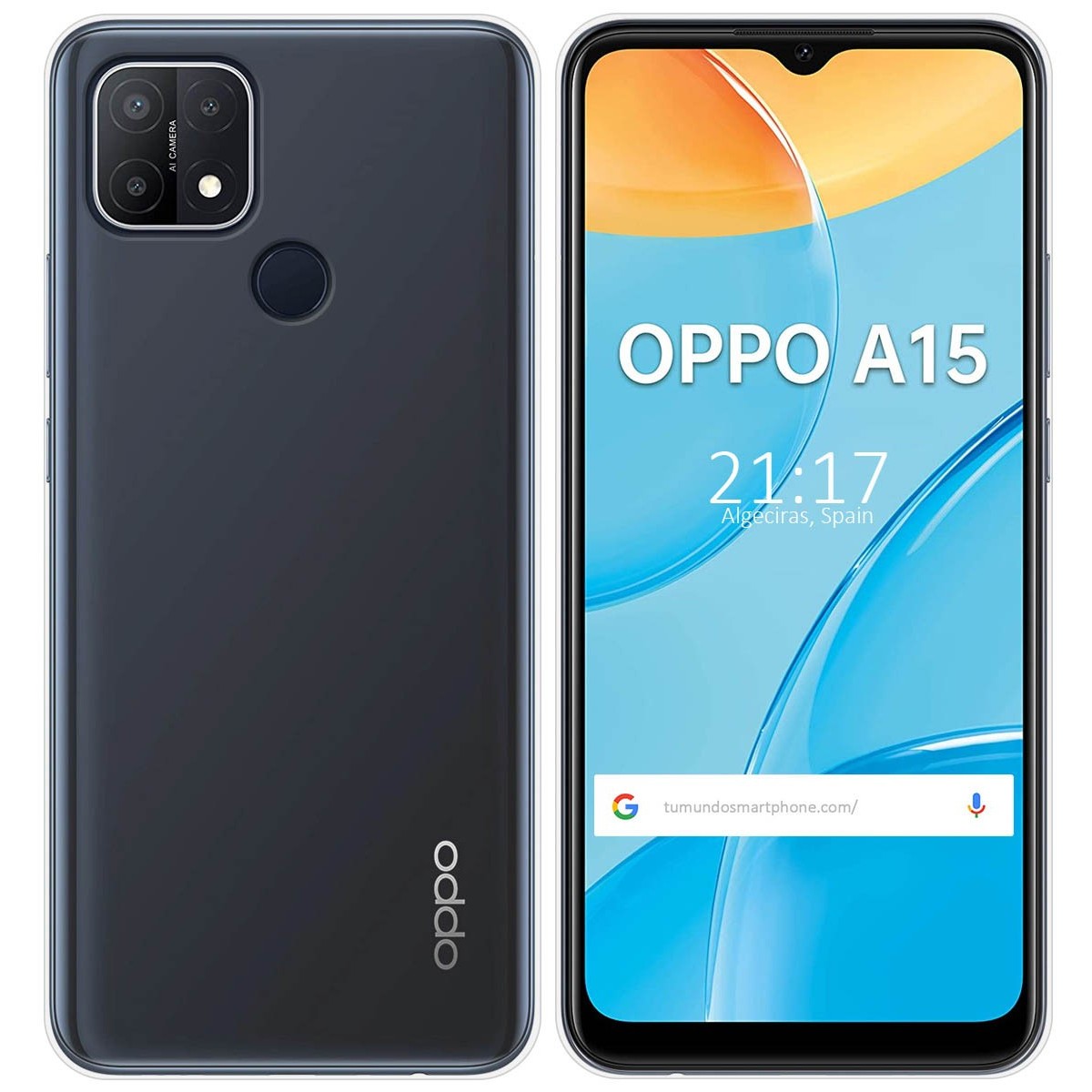 Funda Silicona Gel TPU Transparente para Oppo A15