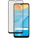 Protector Cristal Templado Completo 5D Full Glue Negro para Oppo A15 Vidrio