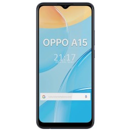 Protector Cristal Templado Completo 5D Full Glue Negro para Oppo A15 Vidrio 2