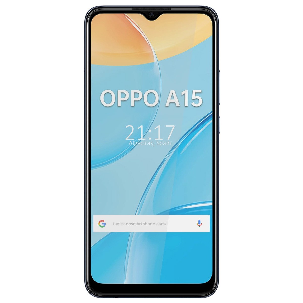 Protector Cristal Templado Completo 5D Full Glue Negro para Oppo A15 Vidrio