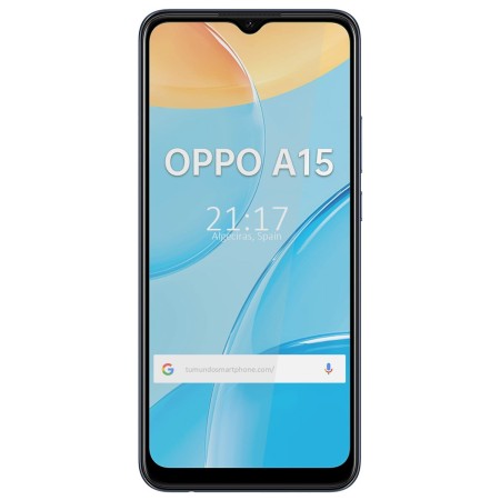 Protector Cristal Templado Completo 5D Full Glue Negro para Oppo A15 Vidrio