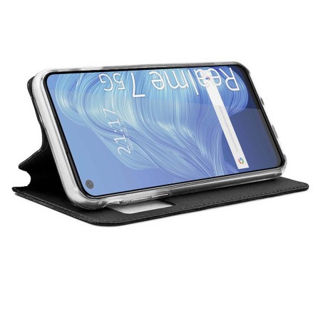Funda Libro Soporte con Ventana para Realme 7 5G Color Negra