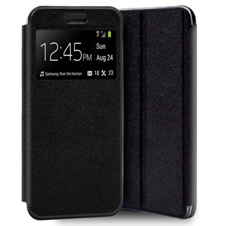 Funda Libro Soporte con Ventana para Oppo A73 5G Color Negra