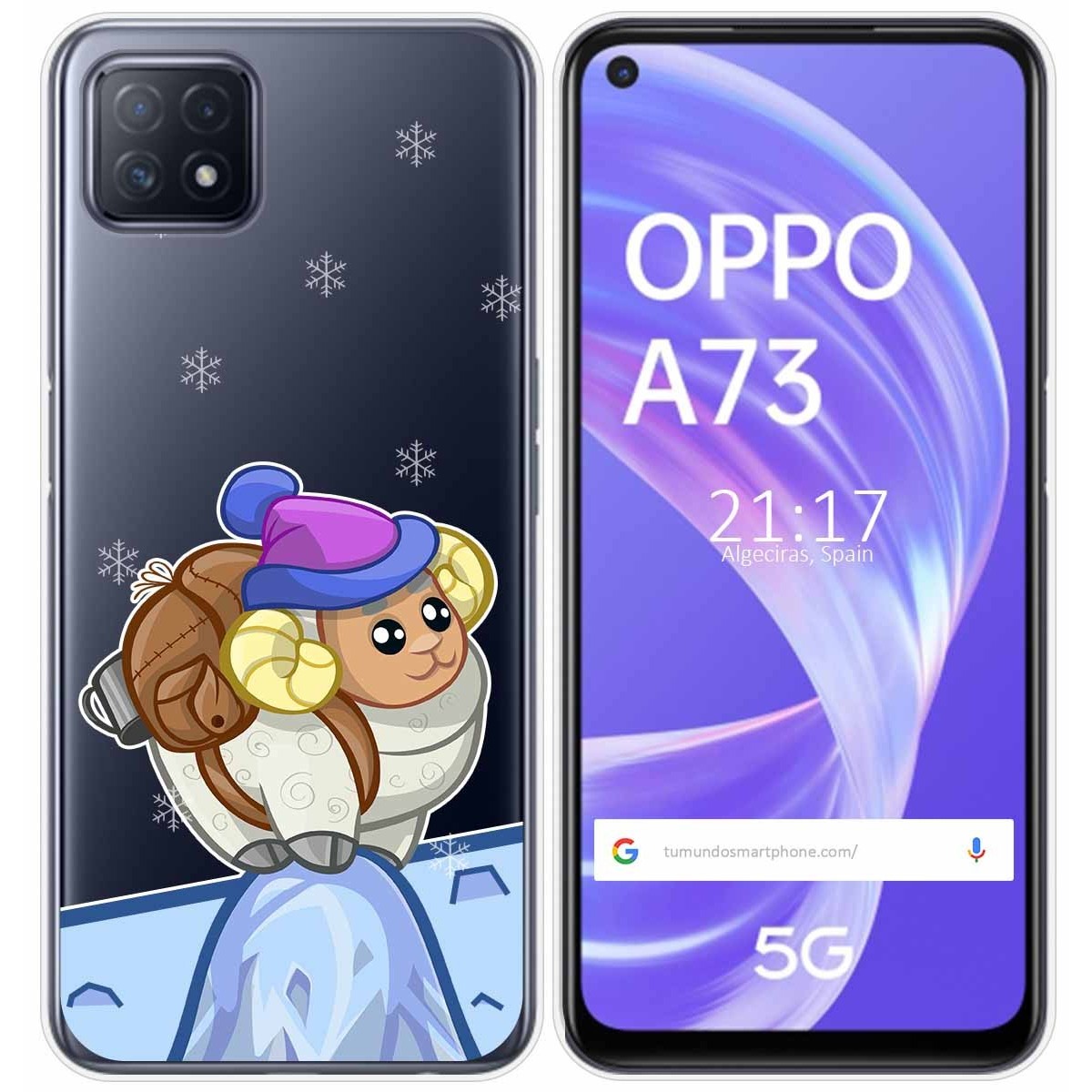 Funda Gel Transparente para Oppo A73 5G diseño Cabra Dibujos