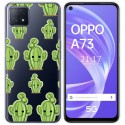 Funda Gel Transparente para Oppo A73 5G diseño Cactus Dibujos