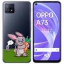 Funda Gel Transparente para Oppo A73 5G diseño Conejo Dibujos