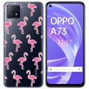 Funda Gel Transparente para Oppo A73 5G diseño Flamenco Dibujos