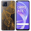 Funda Gel Transparente para Oppo A73 5G diseño Hojas Dibujos