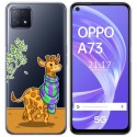 Funda Gel Transparente para Oppo A73 5G diseño Jirafa Dibujos