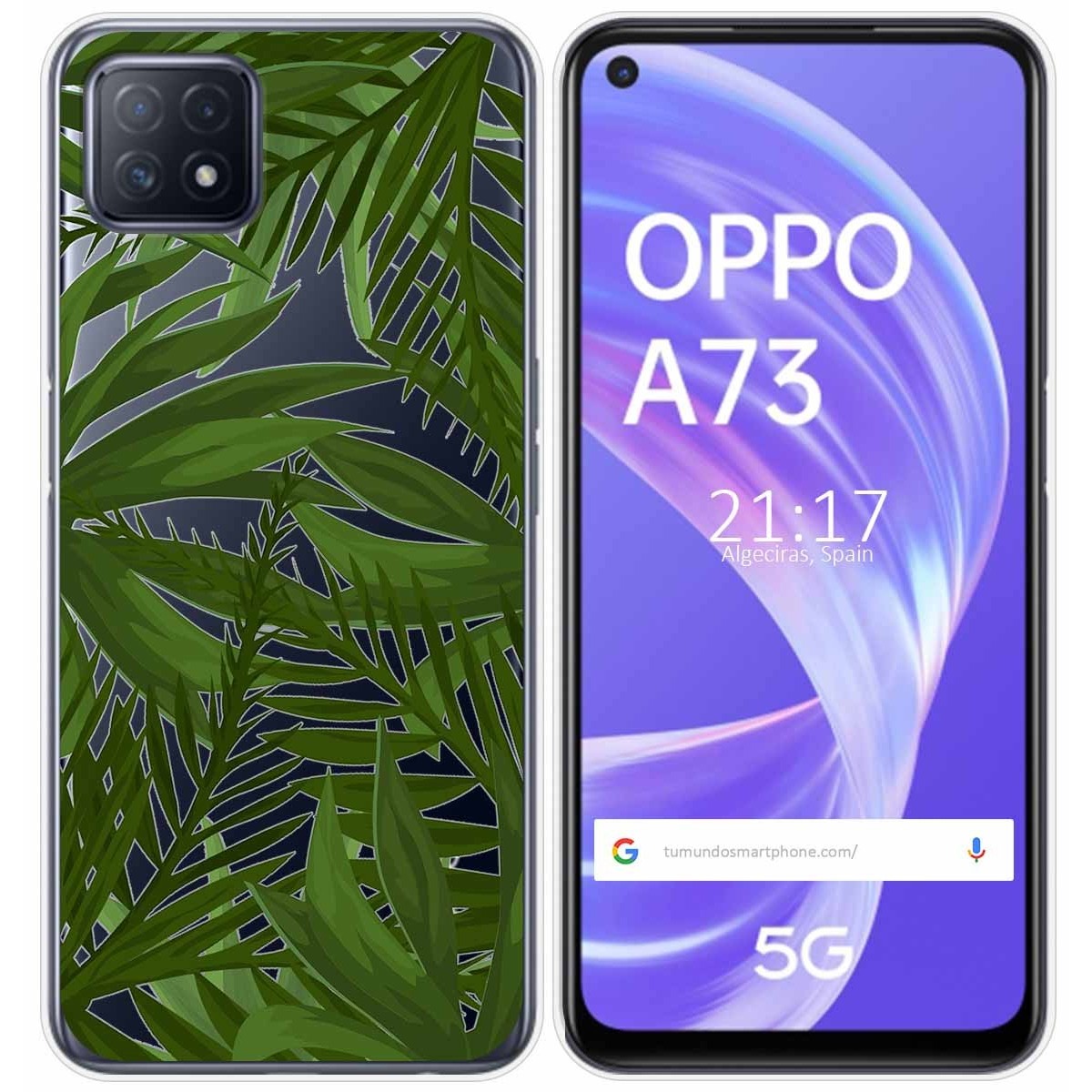 Funda Gel Transparente para Oppo A73 5G diseño Jungla Dibujos