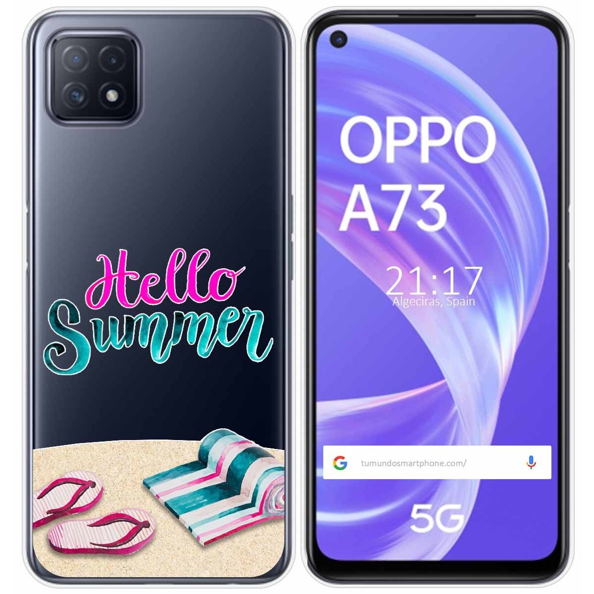 Funda Gel Transparente para Oppo A73 5G diseño Summer Dibujos