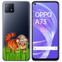 Funda Gel Transparente para Oppo A73 5G diseño Tigre Dibujos