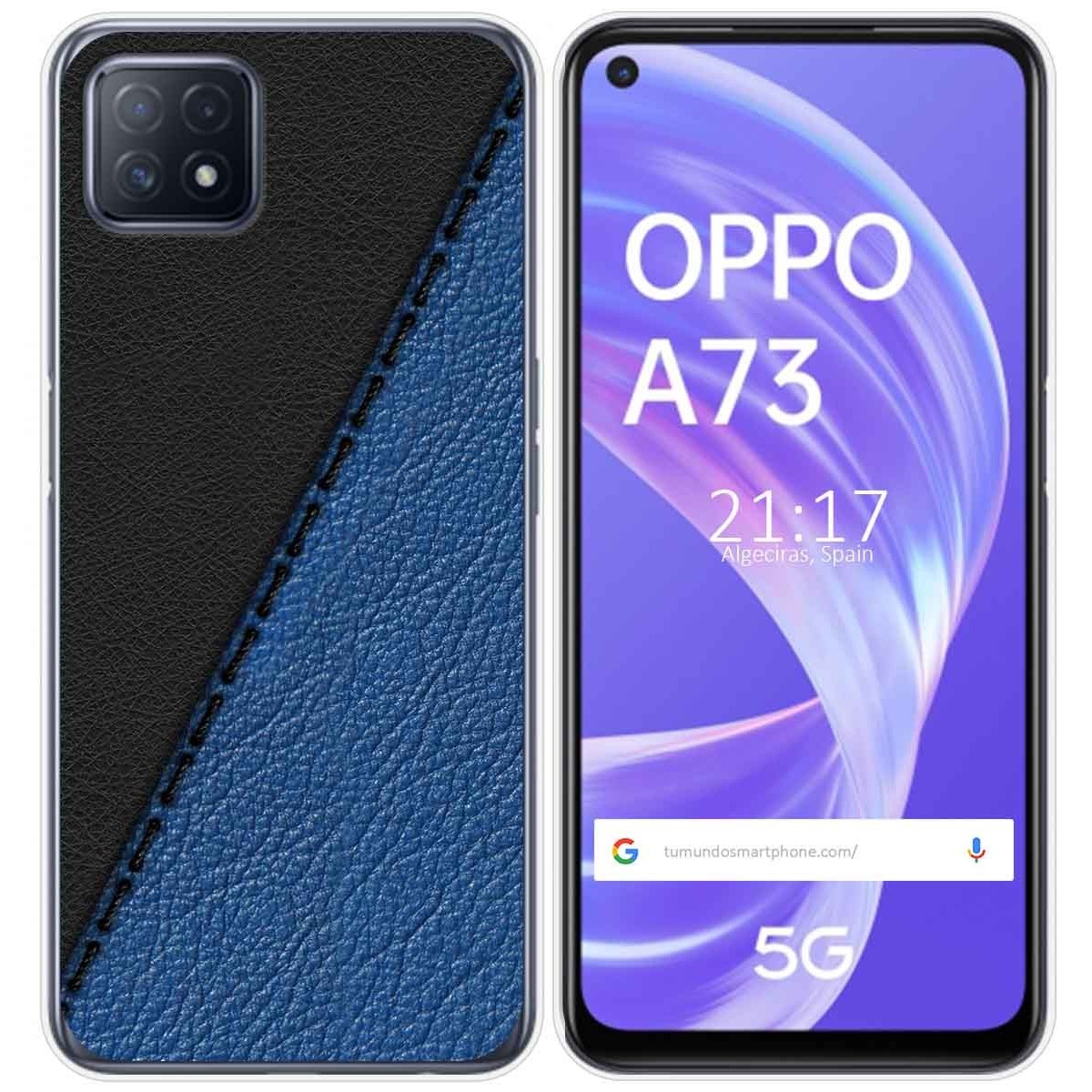 Funda Gel Tpu para Oppo A73 5G diseño Cuero 02 Dibujos