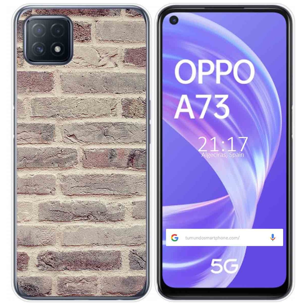 Funda Gel Tpu para Oppo A73 5G diseño Ladrillo 01 Dibujos