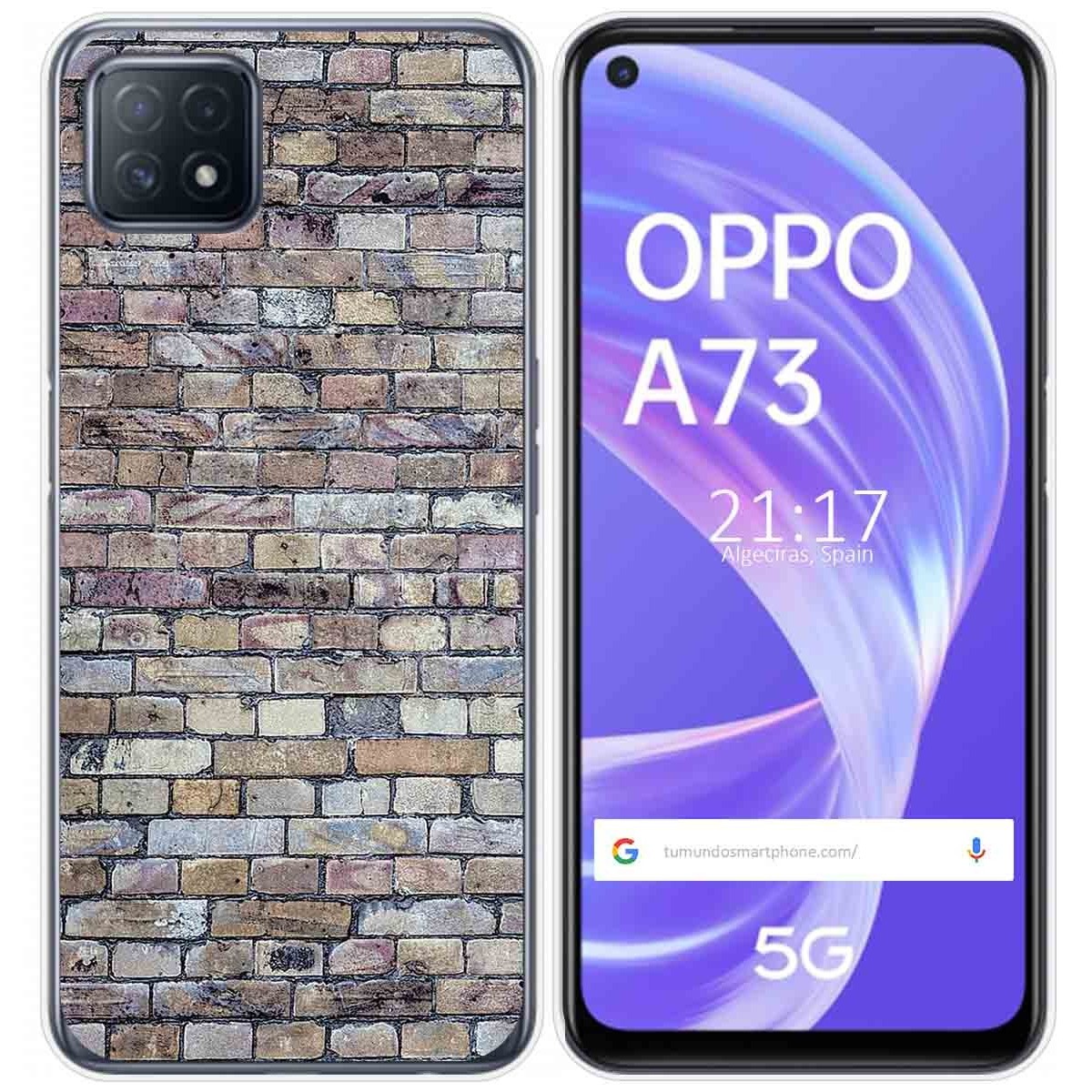 Funda Gel Tpu para Oppo A73 5G diseño Ladrillo 02 Dibujos