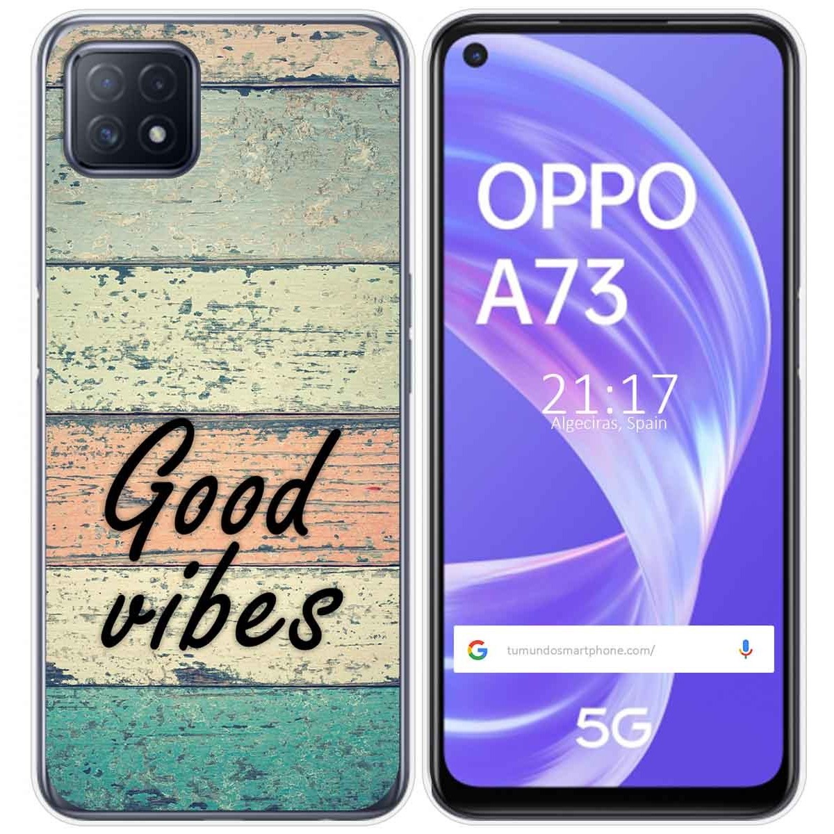 Funda Gel Tpu para Oppo A73 5G diseño Madera 01 Dibujos