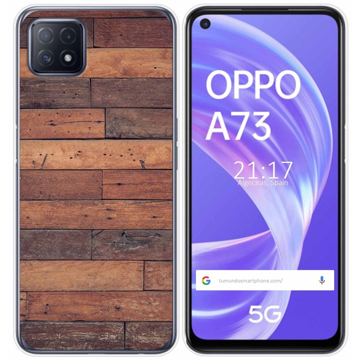 Funda Gel Tpu para Oppo A73 5G diseño Madera 03 Dibujos