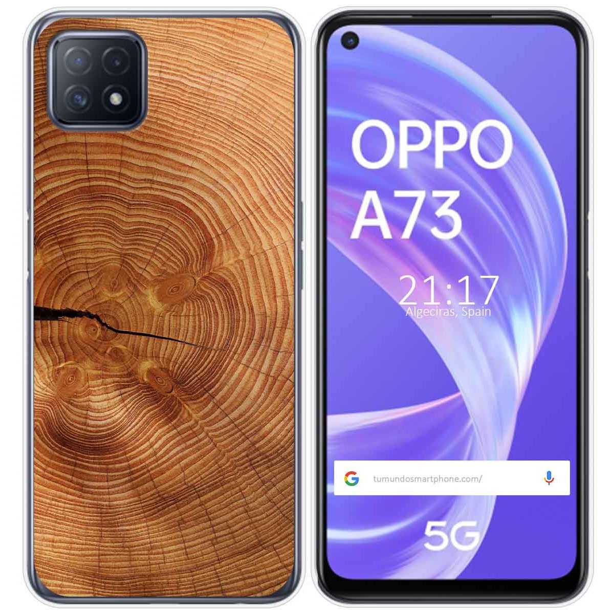 Funda Gel Tpu para Oppo A73 5G diseño Madera 04 Dibujos
