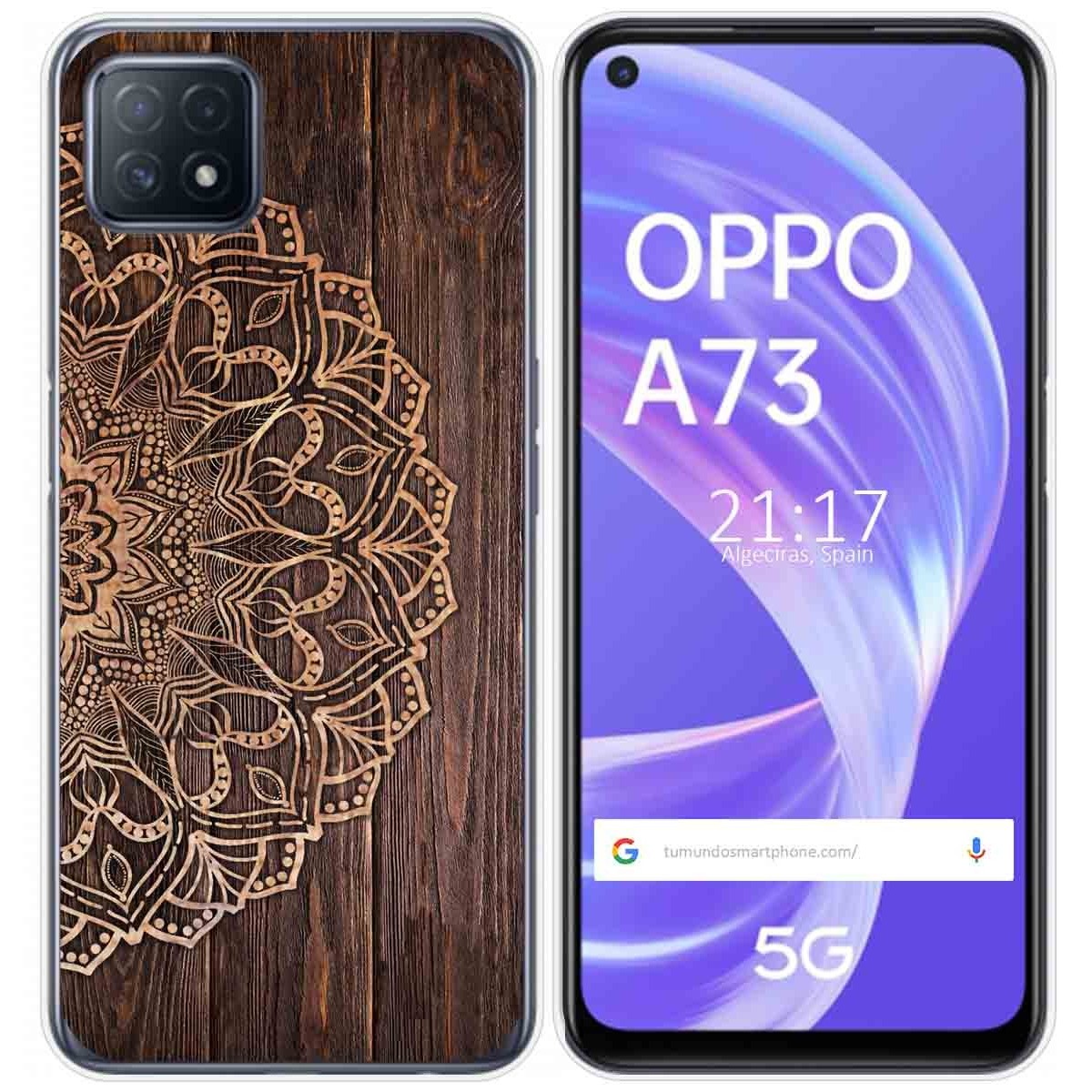Funda Gel Tpu para Oppo A73 5G diseño Madera 06 Dibujos