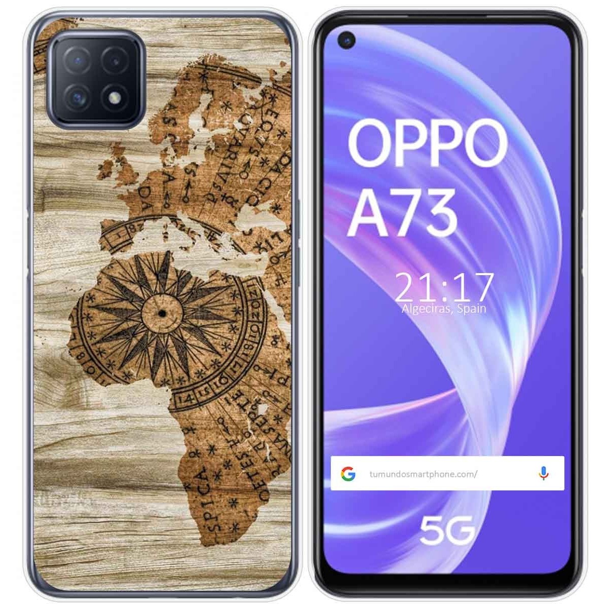 Funda Gel Tpu para Oppo A73 5G diseño Madera 07 Dibujos