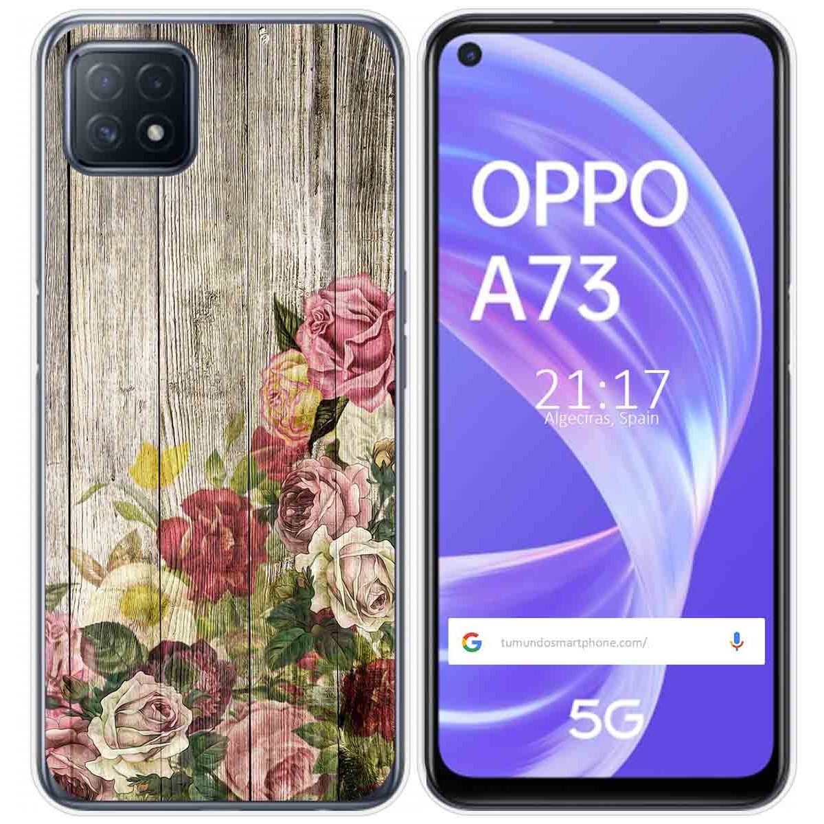 Funda Gel Tpu para Oppo A73 5G diseño Madera 08 Dibujos