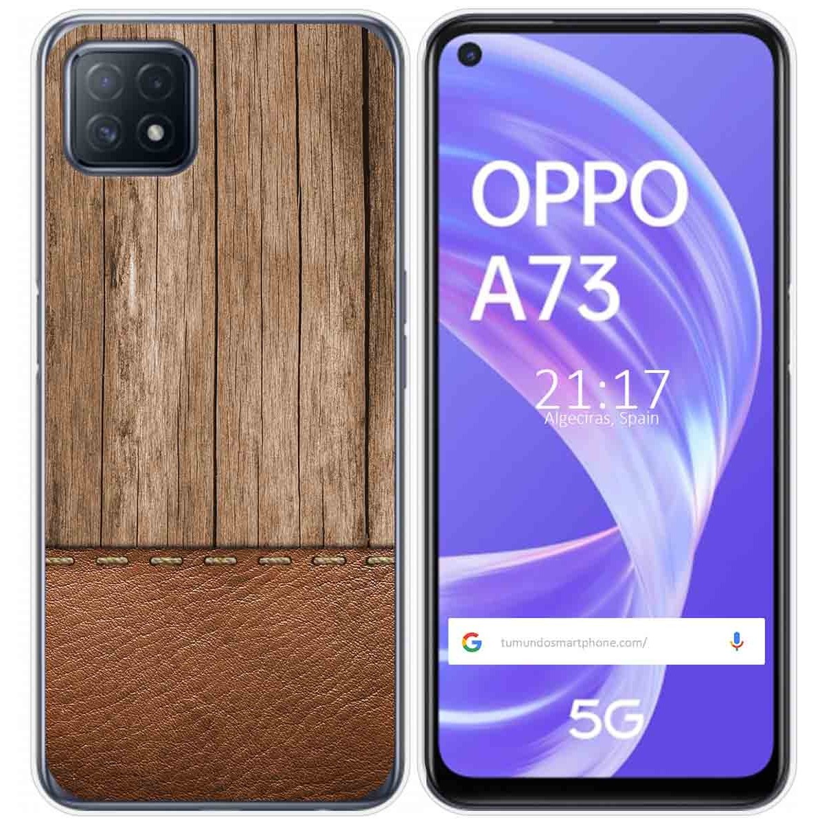 Funda Gel Tpu para Oppo A73 5G diseño Madera 09 Dibujos