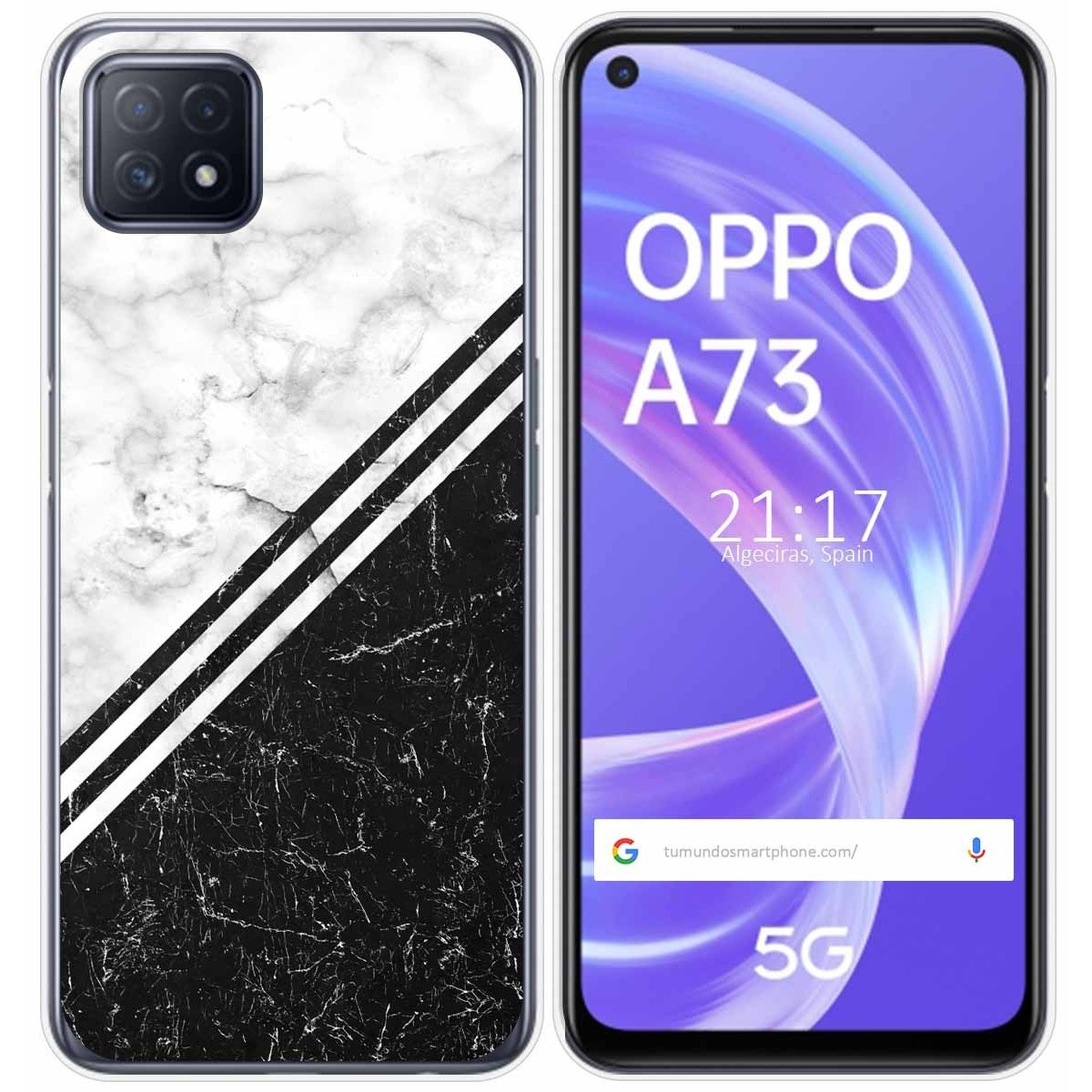 Funda Gel Tpu para Oppo A73 5G diseño Mármol 01 Dibujos