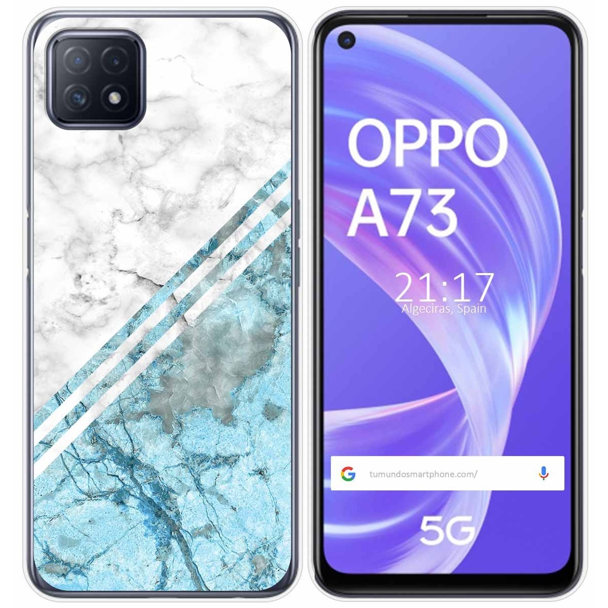 Funda Gel Tpu para Oppo A73 5G diseño Mármol 02 Dibujos