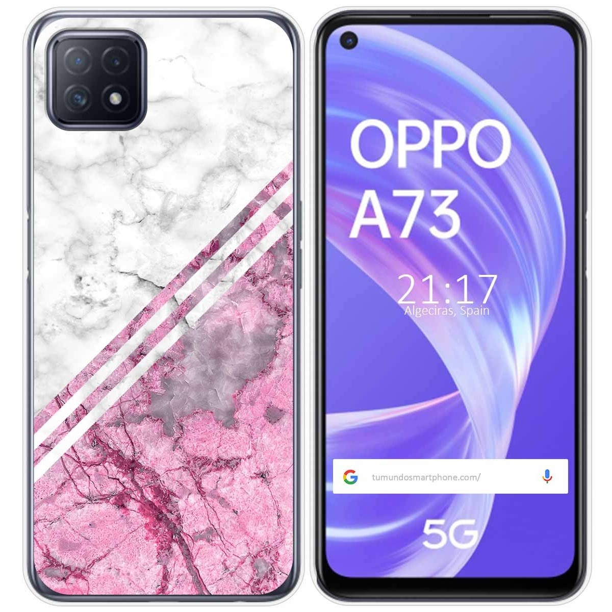 Funda Gel Tpu para Oppo A73 5G diseño Mármol 03 Dibujos