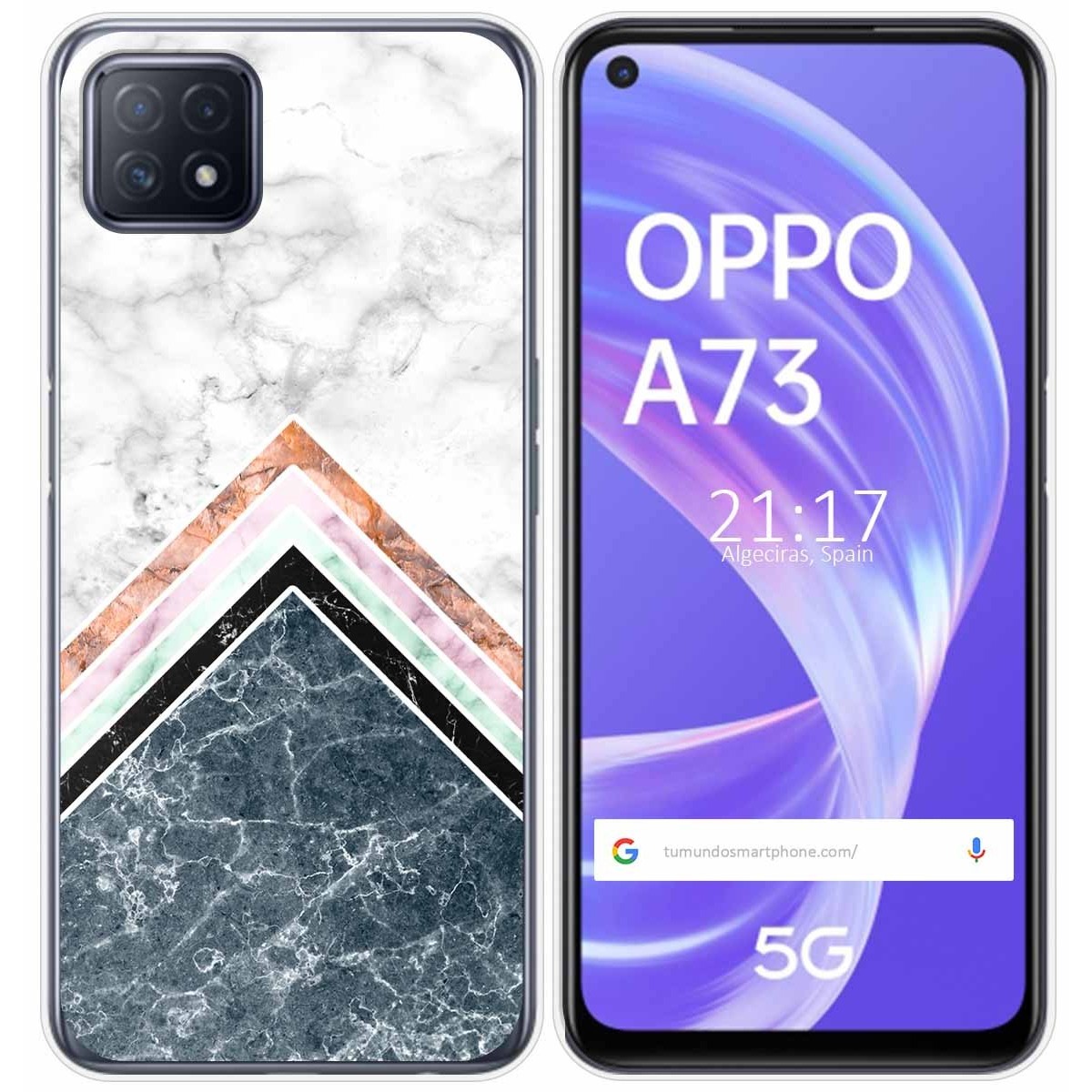 Funda Gel Tpu para Oppo A73 5G diseño Mármol 05 Dibujos