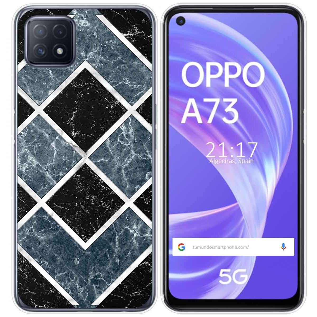 Funda Gel Tpu para Oppo A73 5G diseño Mármol 06 Dibujos