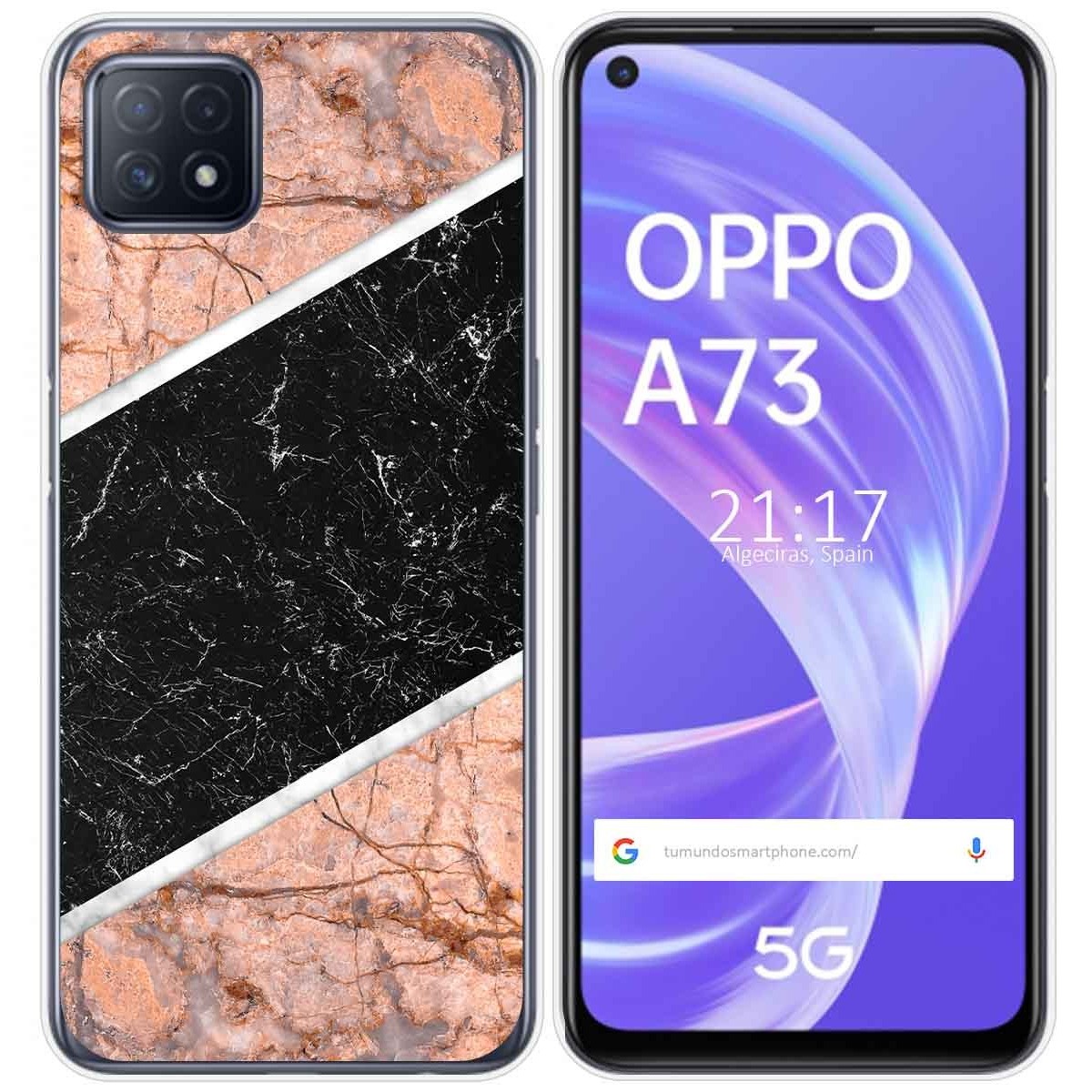 Funda Gel Tpu para Oppo A73 5G diseño Mármol 07 Dibujos