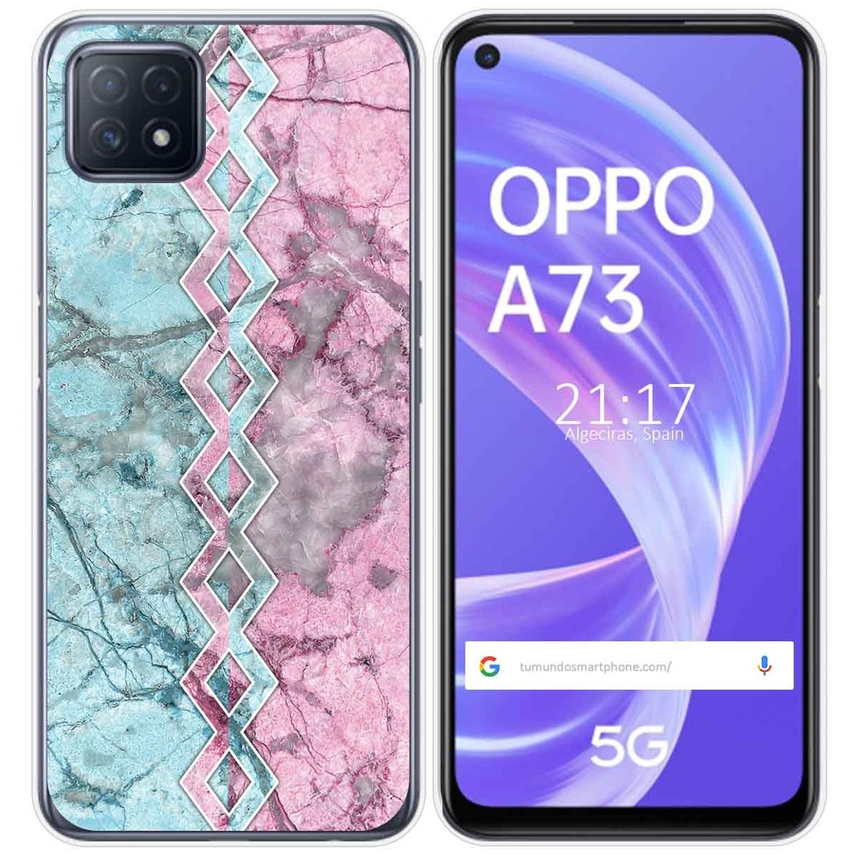 Funda Gel Tpu para Oppo A73 5G diseño Mármol 08 Dibujos