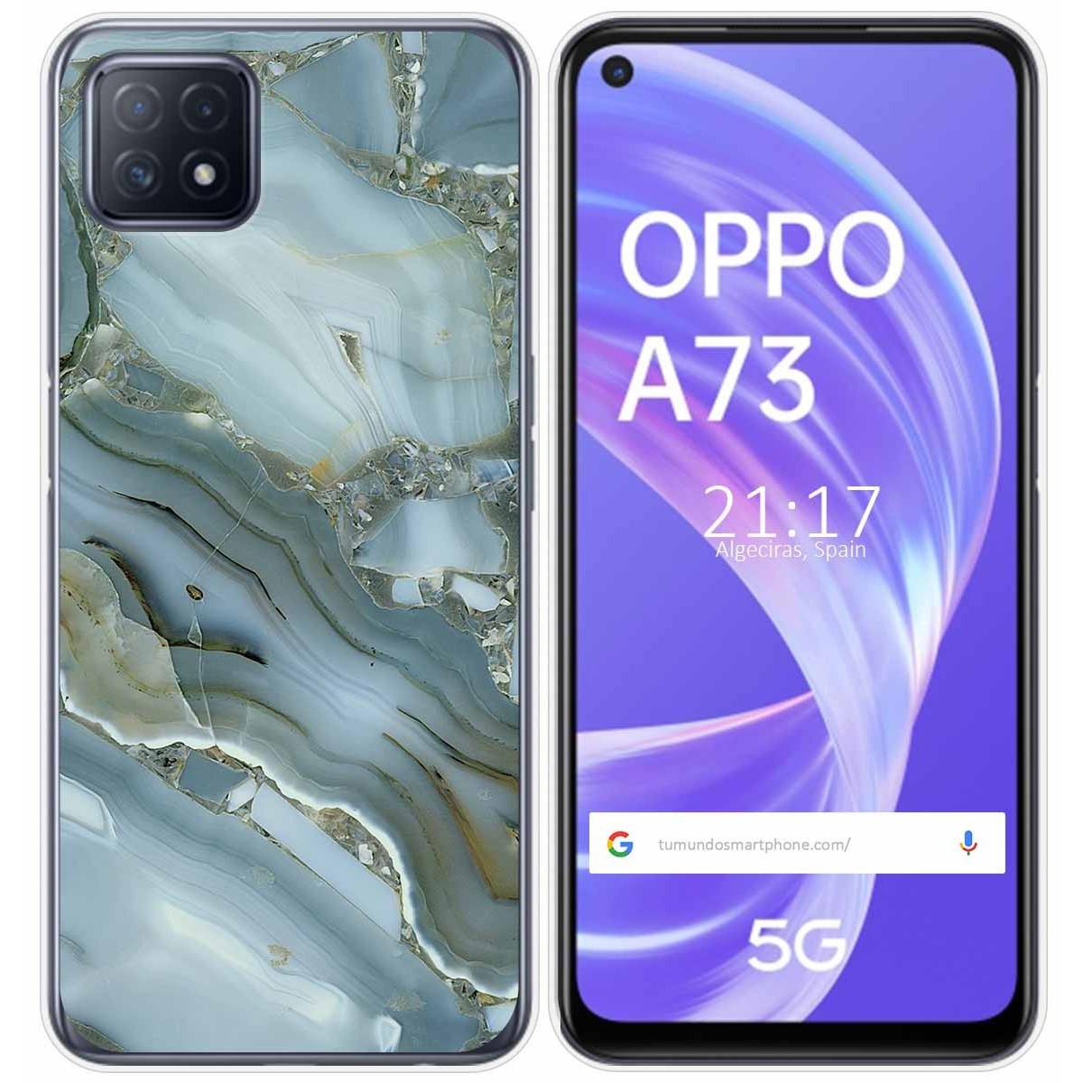 Funda Gel Tpu para Oppo A73 5G diseño Mármol 09 Dibujos