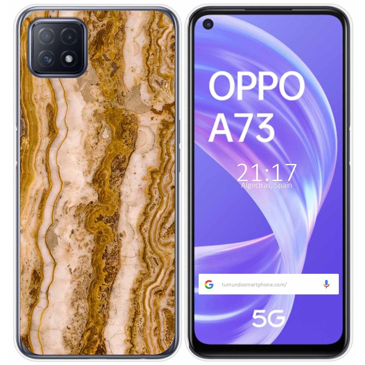 Funda Gel Tpu para Oppo A73 5G diseño Mármol 10 Dibujos