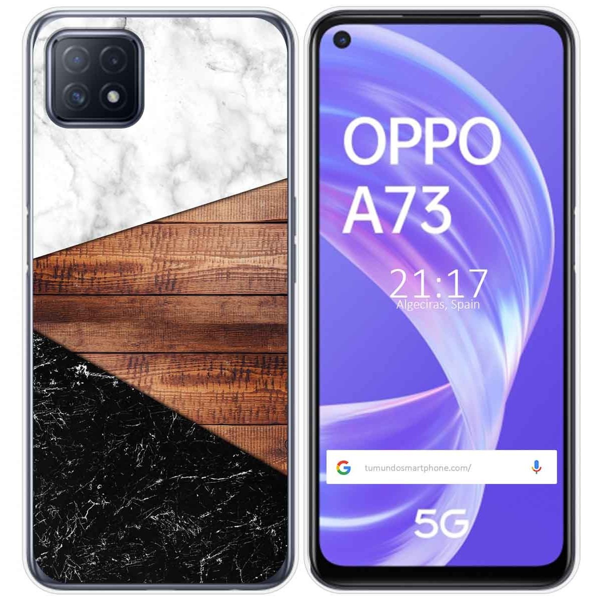 Funda Gel Tpu para Oppo A73 5G diseño Mármol 11 Dibujos