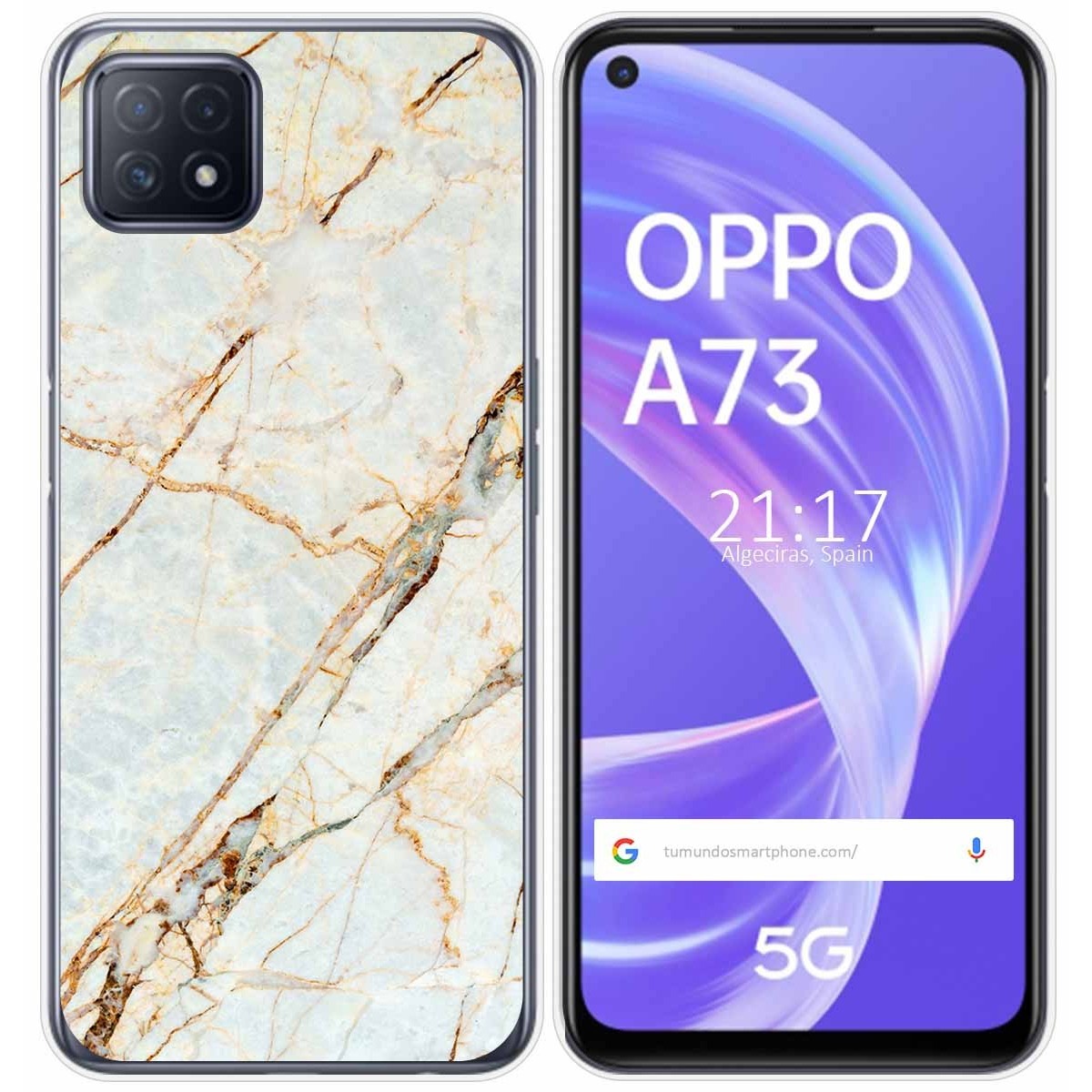 Funda Gel Tpu para Oppo A73 5G diseño Mármol 13 Dibujos