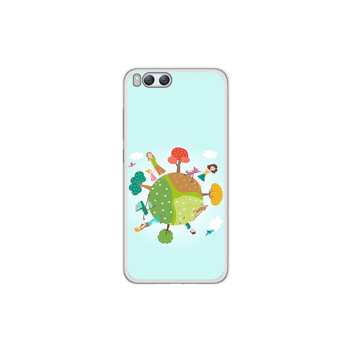 Funda Gel Tpu para Xiaomi Mi6 Diseño Familia Dibujos