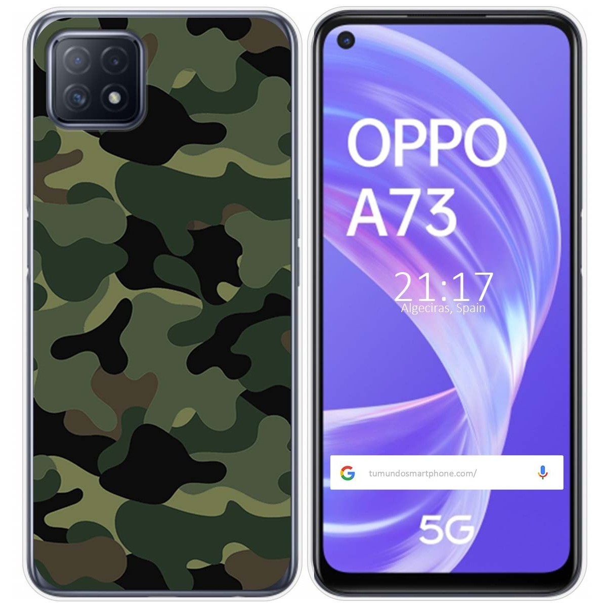 Funda Gel Tpu para Oppo A73 5G diseño Camuflaje Dibujos