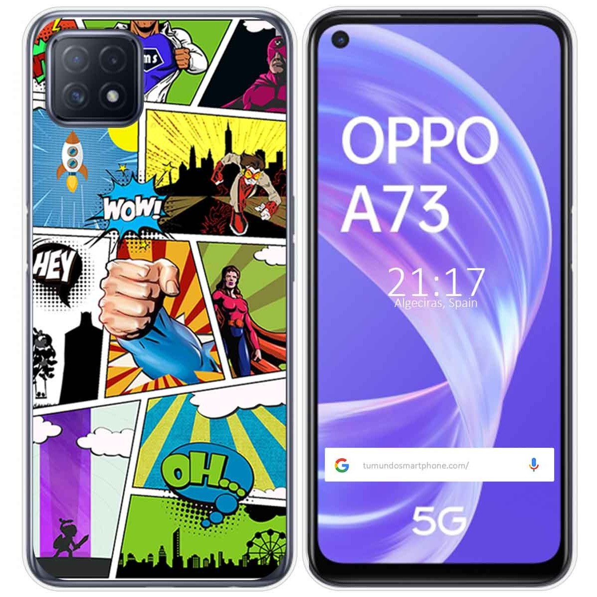 Funda Gel Tpu para Oppo A73 5G diseño Comic Dibujos