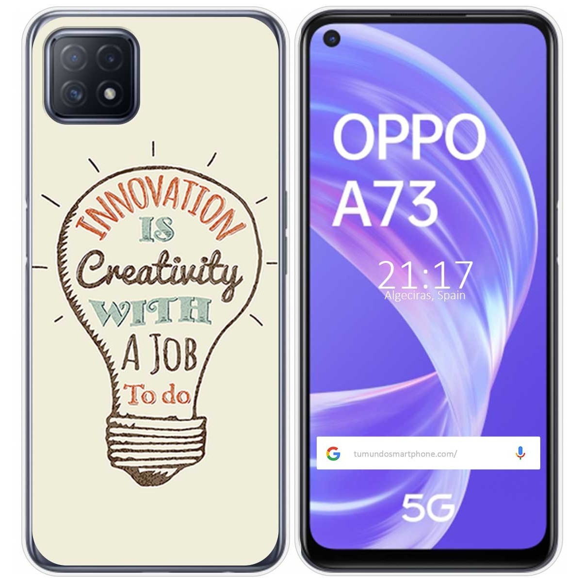 Funda Gel Tpu para Oppo A73 5G diseño Creativity Dibujos