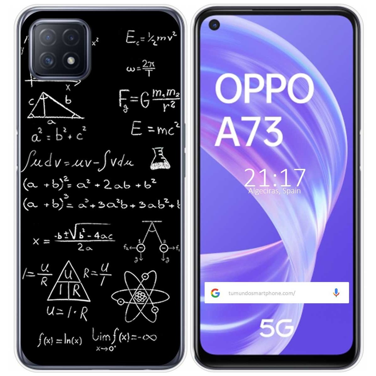 Funda Gel Tpu para Oppo A73 5G diseño Formulas Dibujos