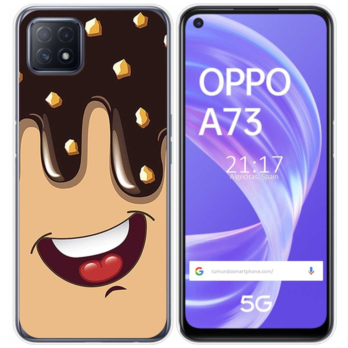 Funda Gel Tpu para Oppo A73 5G diseño Helado Chocolate Dibujos